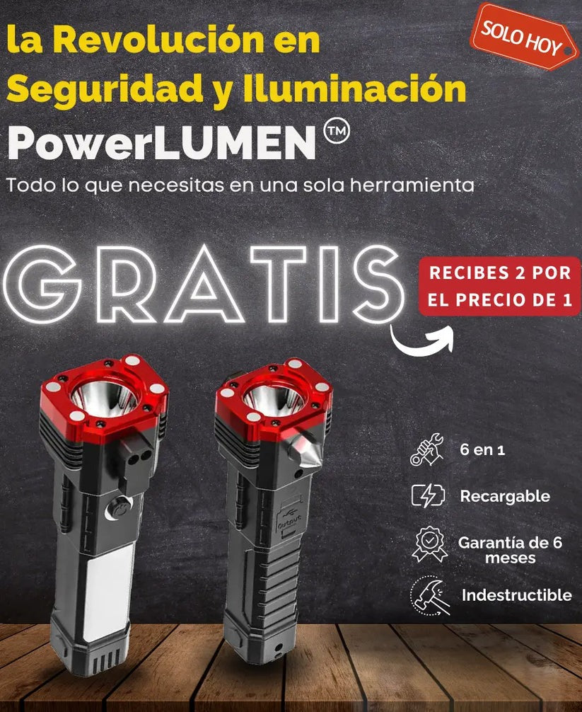 **PROMO 2 POR 1** Linterna Indestructible Súper Potente 6 en 1 PowerLUMEN™ + Regalo 🎁