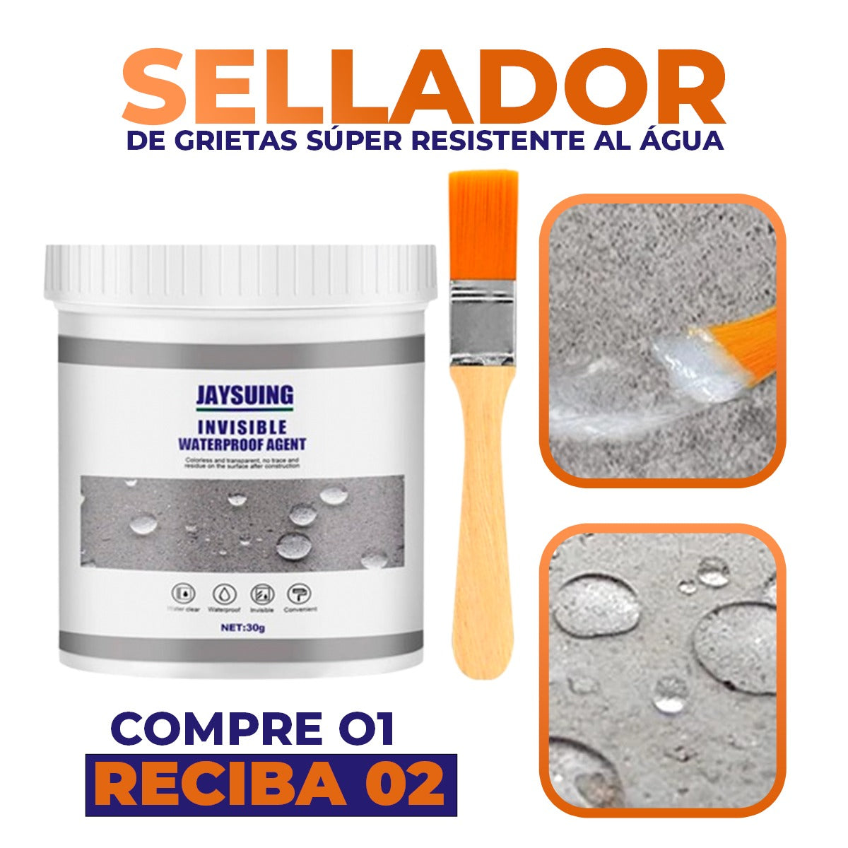 Sellador de Grietas Súper Resistente al Água (2x500ml) + SUPER REGALO 🎁